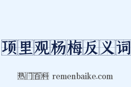 项里观杨梅反义词是什么意思的图片